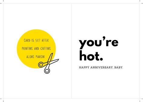 Youre Hot Printable Anniversary Card Happy Anniversary Etsy