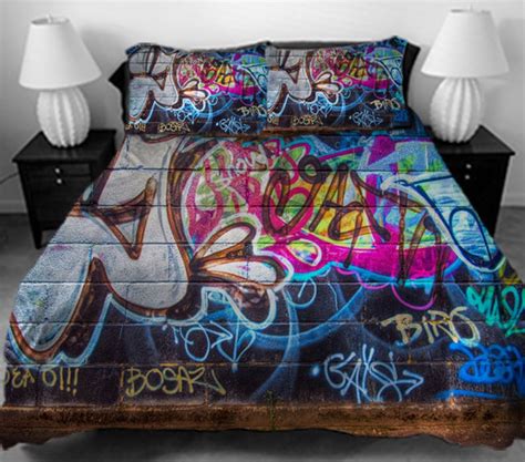 Pcs D Graffiti Bedding Set Twin Full Queen King Size Duvet Etsy