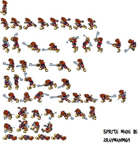 Sora Sprite Sheet Kh3d By 2raymanm64 On Deviantart