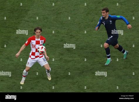 Moscow Russia 15th July 2018 Luka Modric And Antoine Griezmann