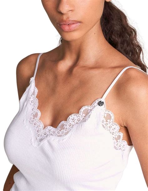 Top Salsa Lencero Encaje Blanco Para Mujer