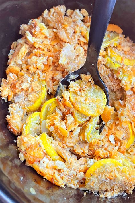 Slow Cooker Yellow Squash Casserole Slow Cooker Foodie