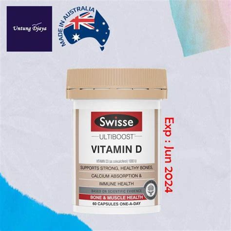 Swisse Ultiboost Vitamin D3 1000 Iu 60 Capsules Vitamin D 1000iu 60