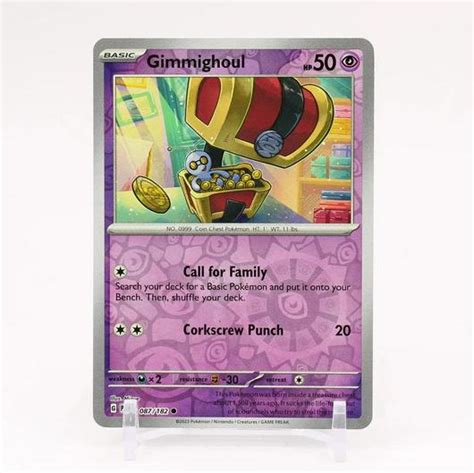 Gimmighoul Reverse Holo Ungraded Pokemon Paradox Rift