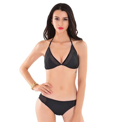 Nieuwe Sexy Badpak Badmode Bottom Black Bikini Beach Wear Bandage Mesh