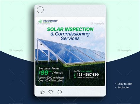 Solar Social Media Post Design Template Heropik Marketing Materials