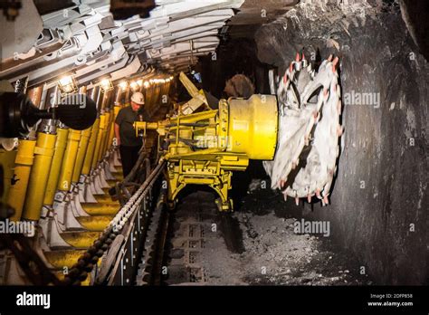 Ruda Slaska Poland July A Shearer Machine Working In A