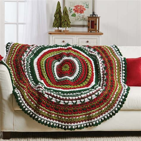 Herrschners Christmas Foliage Crochet Afghan Kit Michaels