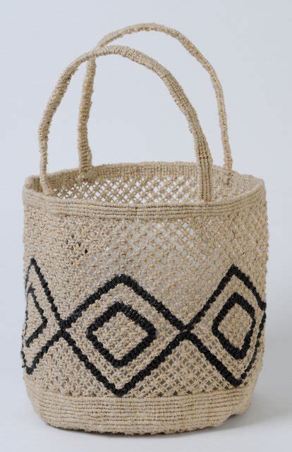 Small Round Jute Macrame Bag