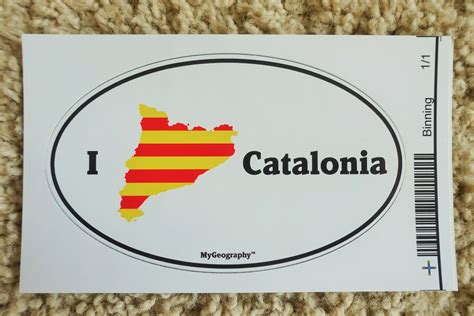 I love Catalonia Bumper Sticker (flag) • MyGeography