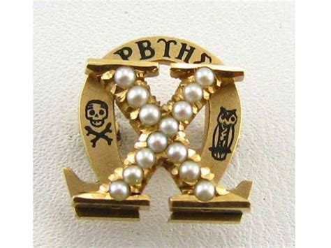 1901 Chi Omega 14 Pearls Yellow Gold Chi Omega Chi Omega Sorority