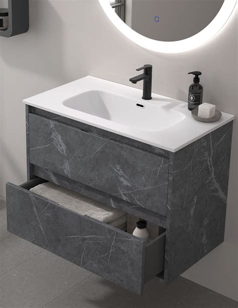 Mueble de cuarto de baño con lavabo ENMA 2 cajones