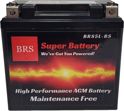 BRS5L BS High Performance 2 Year AGM Battery Warranty 12v Sealed