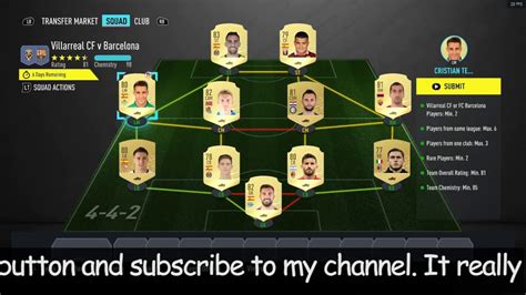 Villarreal Cf Vs Barcelona Fifa Marquee Matchups Sbc Cheapest