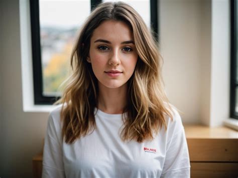 Raw Photo Of A 24 Year Old Welsh Woman With Casual Clothes And Messy