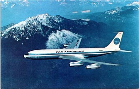 1950 1970´s Pan American Jet Clipper Boeing 707 Jet Clipper Postcard