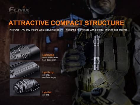 Fenix Pd Tac Lumen Tactical Flashlight Everything Fenix