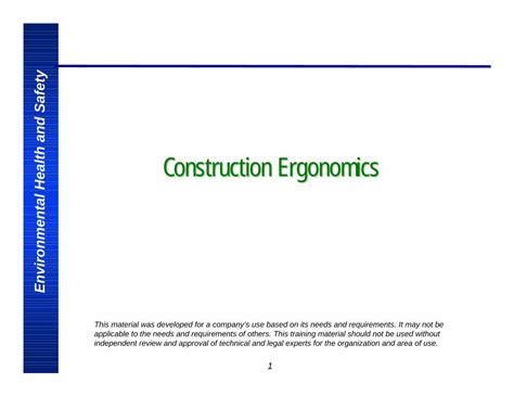 Pdf Or Osha Construction Ergonomics Presentation Construction