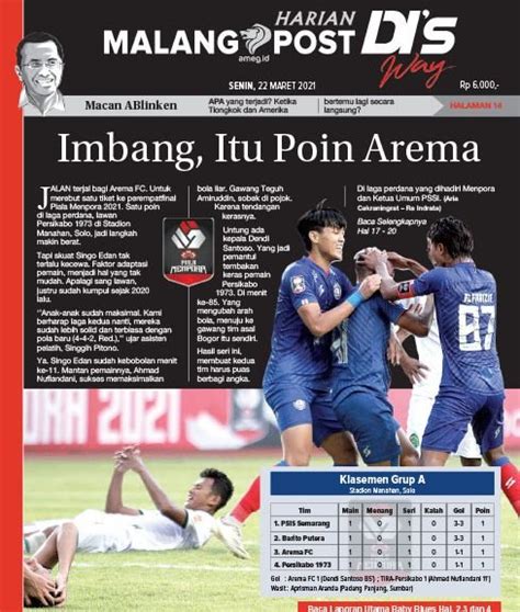 Harian Di S Way Malang Post Maret Malang Post