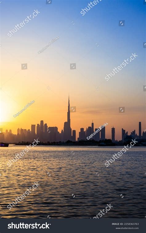 Burj Khalifa Dubai Skyline During Beautiful Stock Photo 2258363763 ...