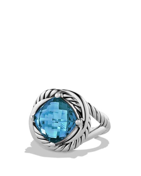 Lyst David Yurman Infinity Ring With Hampton Blue Topaz In Blue