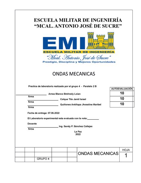 Emi20 Ondas20 Mecanicas20jhos Escuela Militar De IngenierÍa Mcal