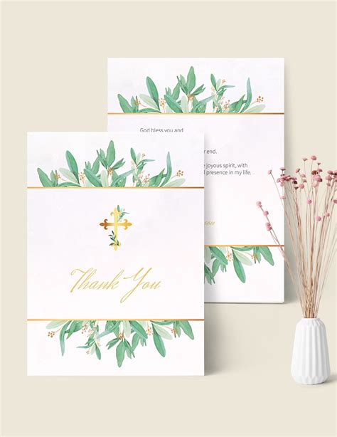 Religious Thank You Card Template in Publisher, Pages, PSD, Word ...