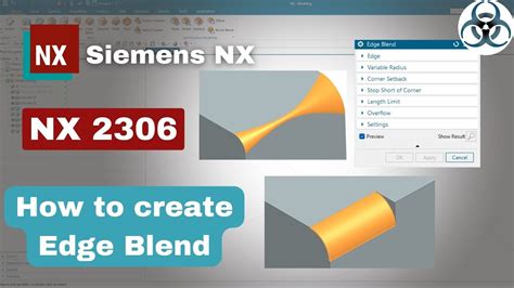 Siemens Nx How To Create Edge Blend Nx Tutorials Youtube