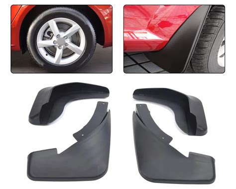 Citall Pcs Mud Flaps Splash Guards Mudguard Abs Plastic Black Mudflaps