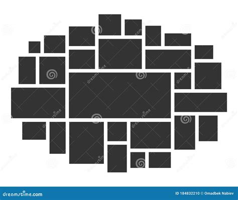 photo collage composition template stock vector illustration