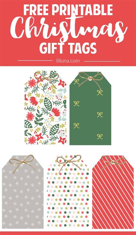 Free Christmas Gift Tags + 2016 Christmas Planner - Lil' Luna