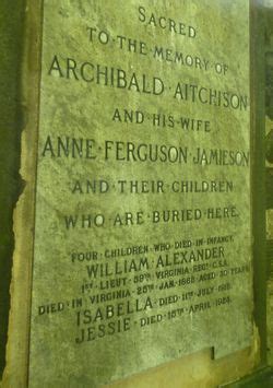 Archibald Aitchison 1807 1850 Mémorial Find a Grave