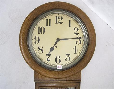 Lot An American Oak Regulator Wall Clock E Ingraham