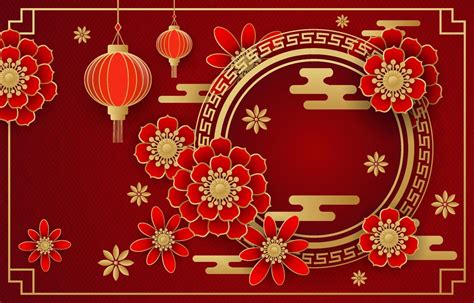 Chinese New Year Red Background 12849621 Vector Art at Vecteezy