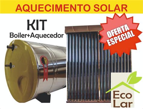 Kit Aquecedor Solar Litros Tubos V Cuo Mercado Livre