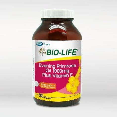 Bio Life Evening Primrose Oil Mg Plus Vitamin E Softgel