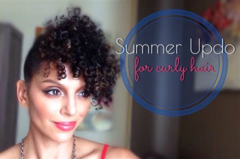 Summer Updo For Curly Hair Tutorial Melting Pot Beauty