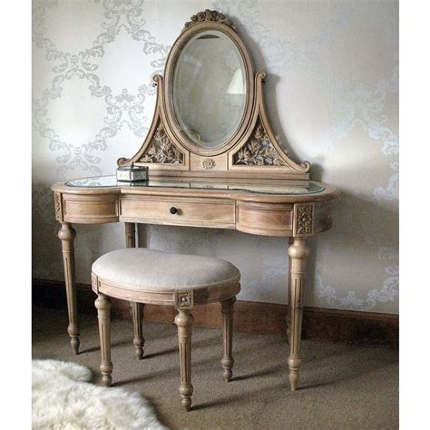 Antoinette Carved Oak Dressing Table French Dressing Dressing Tables