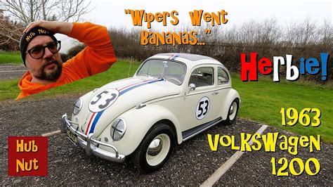 Herbie On HubNut Wipers Went Bananas 1963 VW Beetle 1200 YouTube