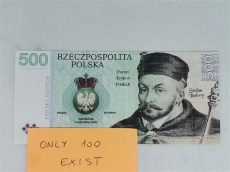 Zlotych Rare Banknote Poland Polski Banknot Kolekcjonerski J