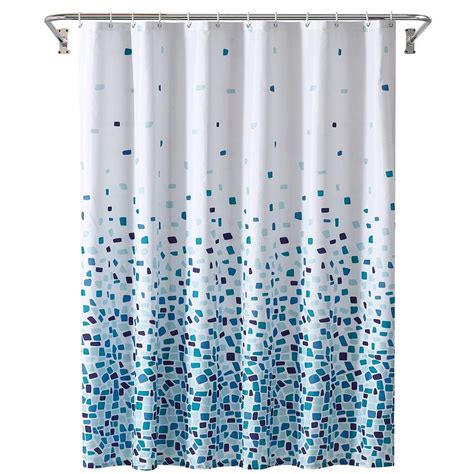 Yostev Funny Colorful Blue Ombre Bathroom Fabric Shower Curtain With Hooks Unique 3d