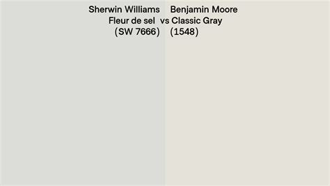 Sherwin Williams Fleur De Sel Sw 7666 Vs Benjamin Moore Classic Gray 1548 Side By Side