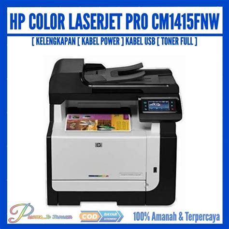 Jual Hp Color Laserjet Pro Cm1415fnw Mfp All In One Printer Shopee Indonesia