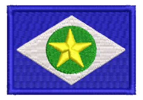 Patch Bordado Bandeira Do Mato Grosso X Cm Mercadolivre