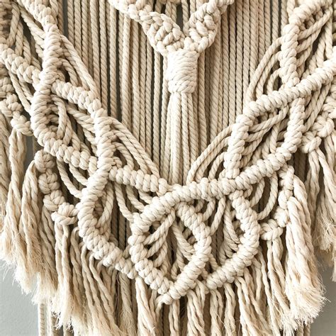 Medium Layered Macrame Wall Hanging Neutral Wall Hanging Etsy