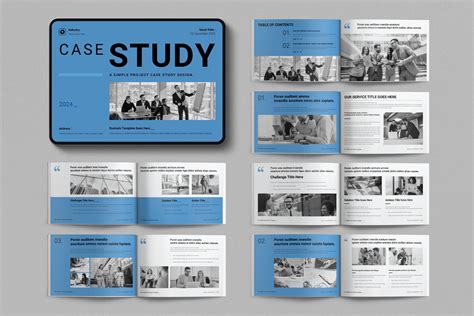 Digital Case Study Booklet Template Landscape - Design Cuts