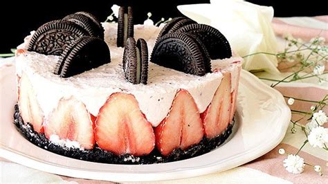 Tarta De Oreo Y Fresas Sin Horno 【deliciosa】 Receta Venezolana