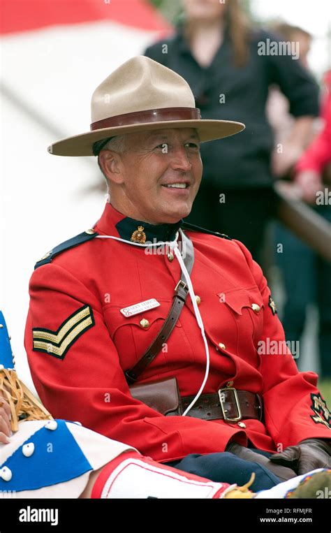 Canadian Mountie Of Royal Canadian Mounted Police At Calgary Stampede