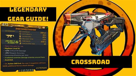 Borderlands Crossroad Legendary Gear Guide Youtube