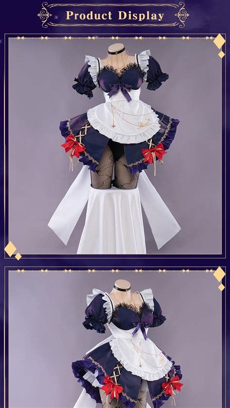 Uwowo Game Genshin Impact Fanart Mona Maid Ver Cosplay Costume